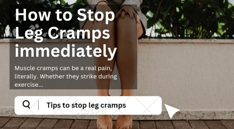 How To Stop Leg Cramps Immediately